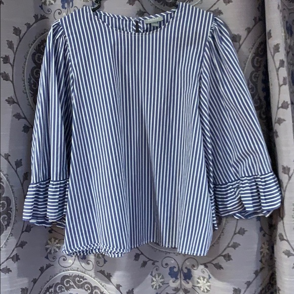 Blue and white striped blouse - never worn - Picture 1 of 3